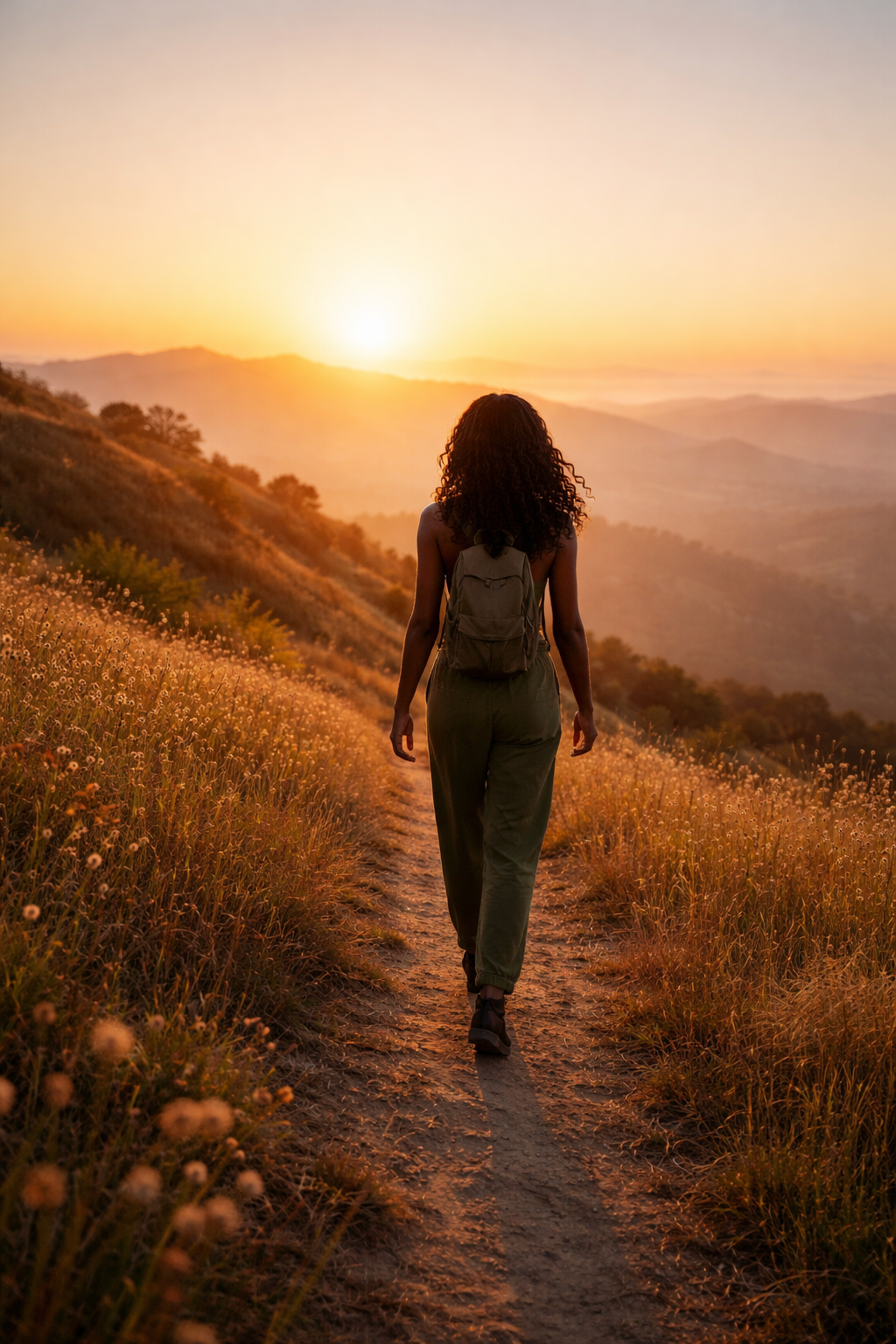 Walking into the morning light